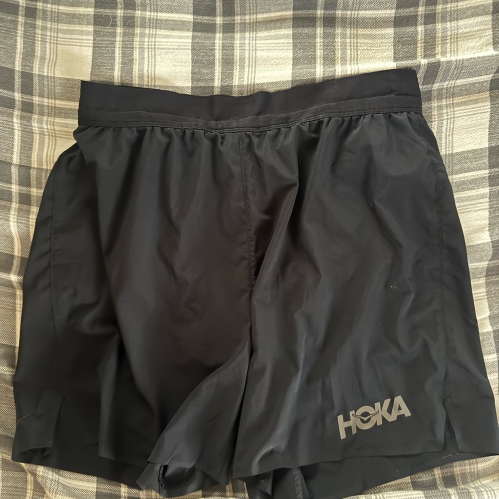 HOKA Black Athletic Shorts